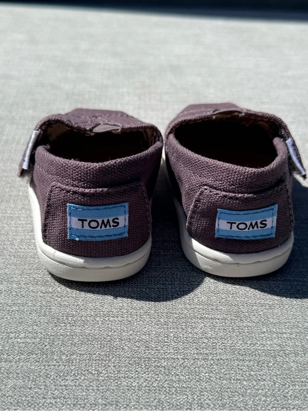 Toms Baby Classic Slip-On Shoes in Dark Gray Canvas